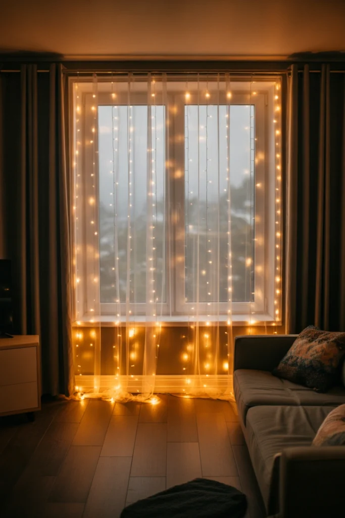 Twinkling Curtain Lights