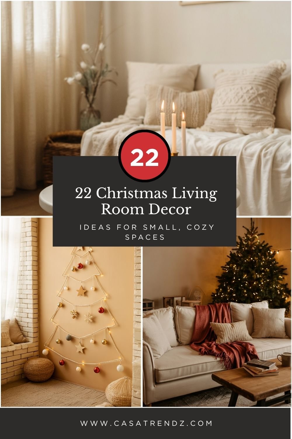 22 Christmas Living Room Decor Ideas for Small, Cozy Spaces