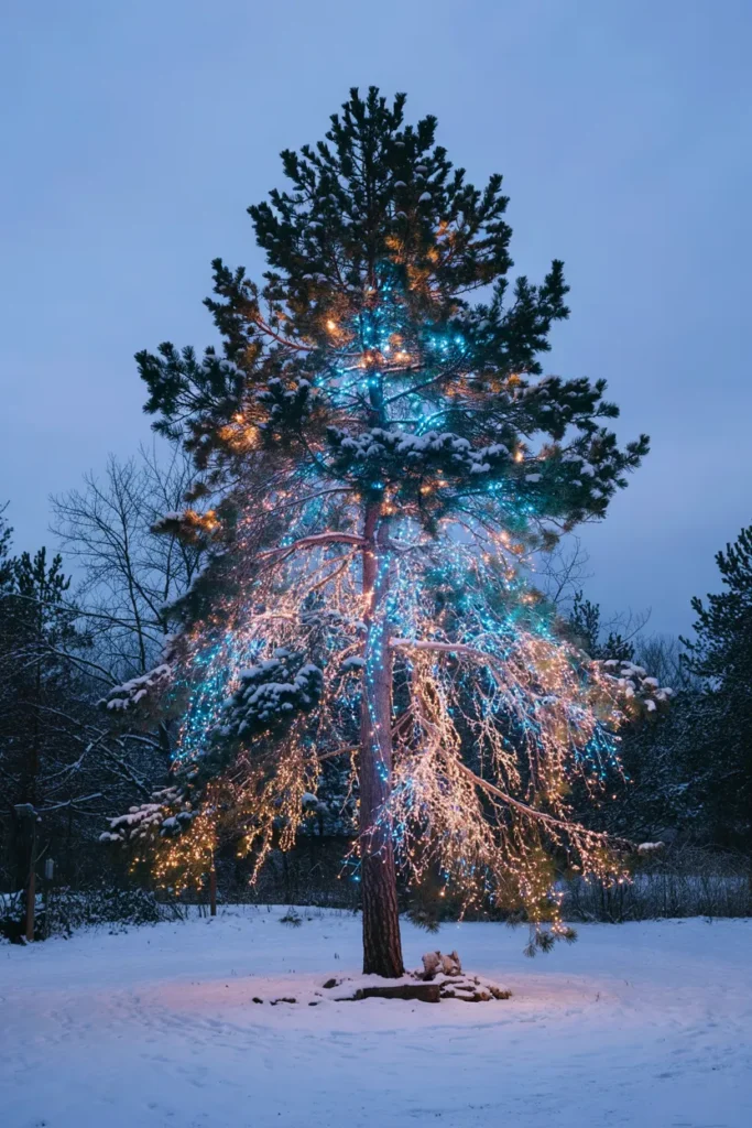 Blue and White Winter Glow