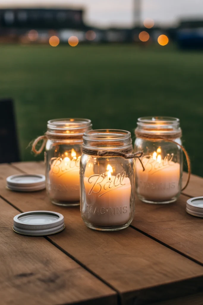 Candlelit Mason Jars