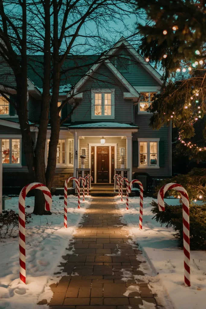 Candy Cane Pathway Lights