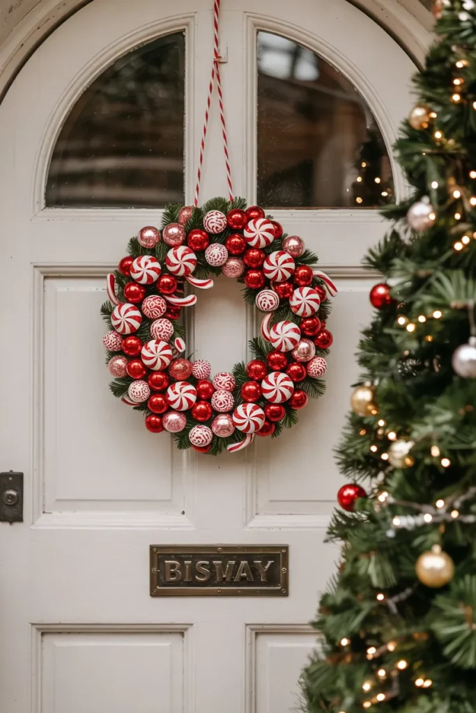 Candy Cane Wreath