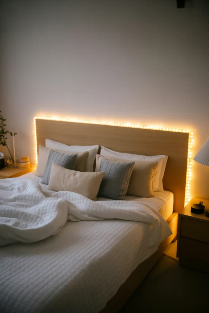 Christmas Light Headboard