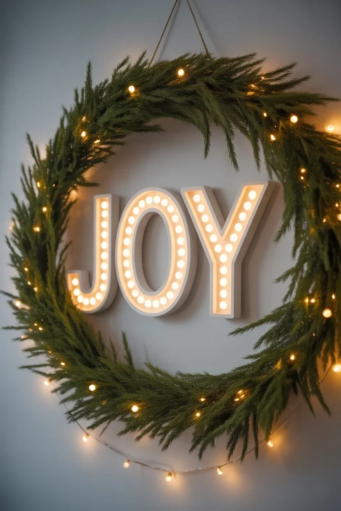 Christmas Quote Light Wall