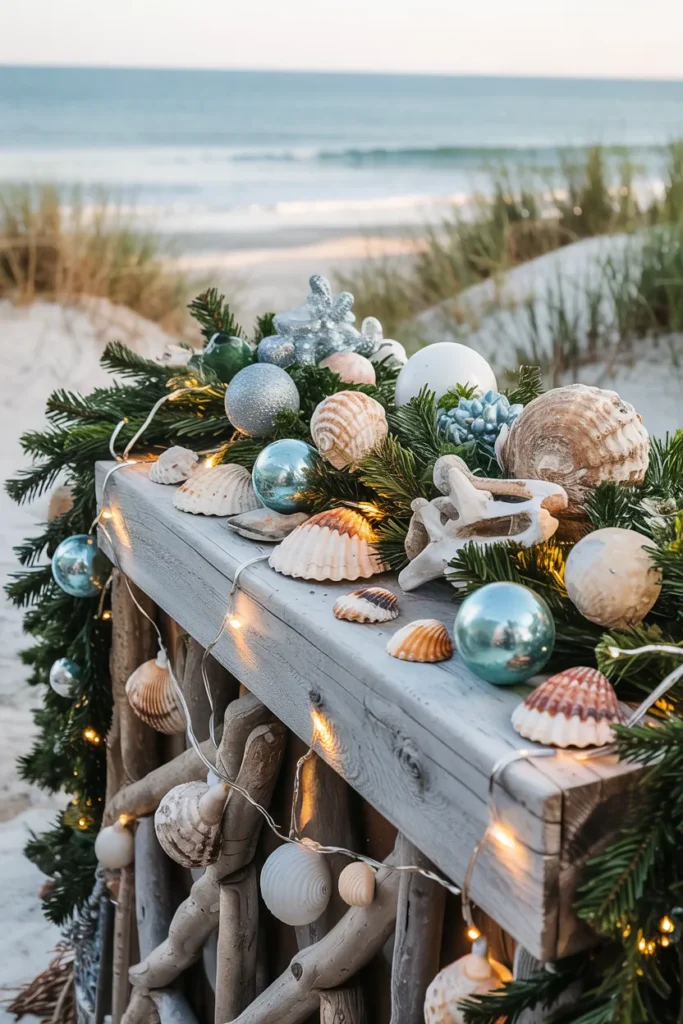 Coastal Christmas Mantle