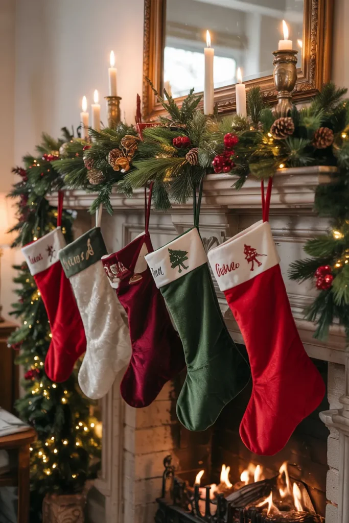 Cozy Fireplace Mantel Display