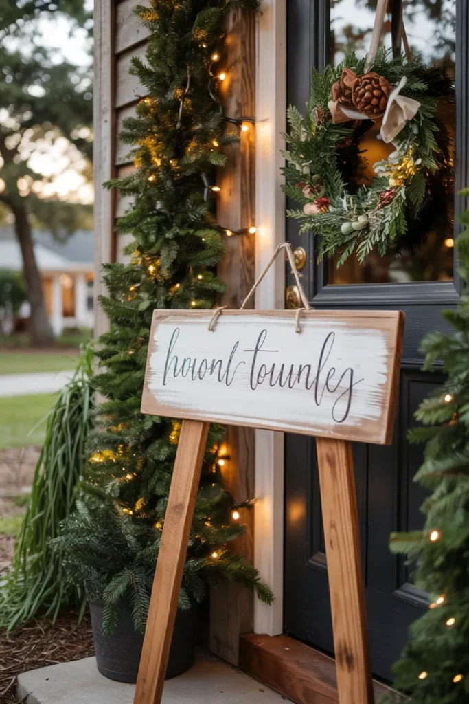 DIY Christmas Porch Sign