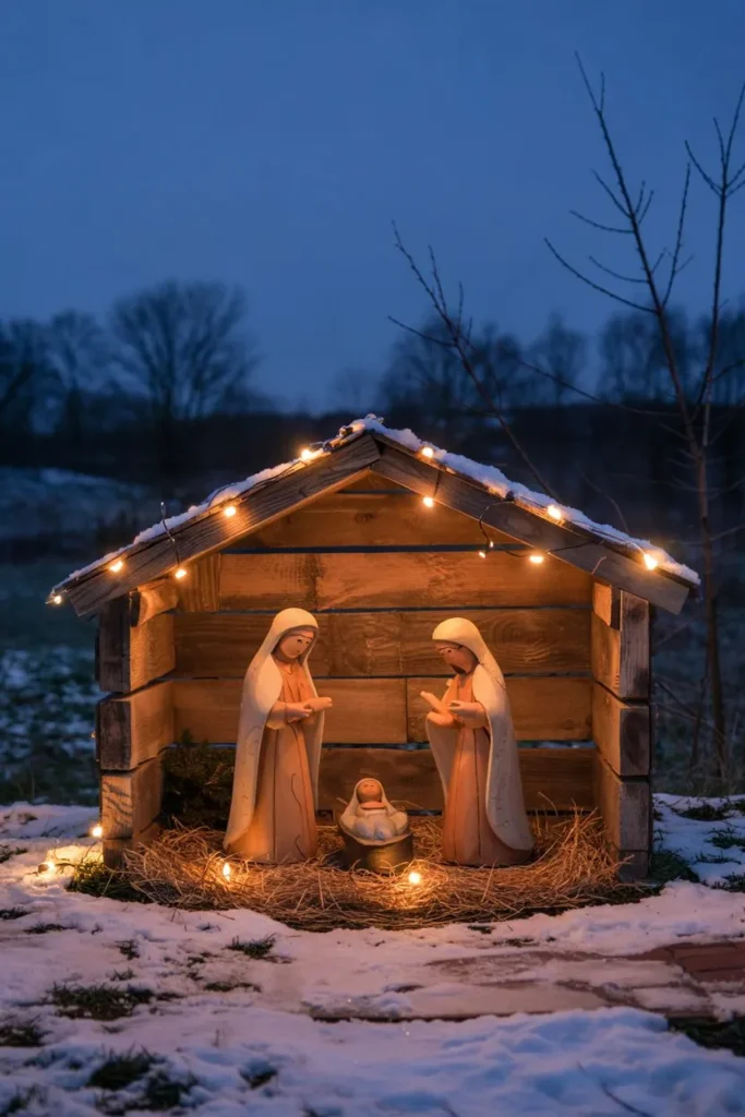 DIY Outdoor Nativity Scene