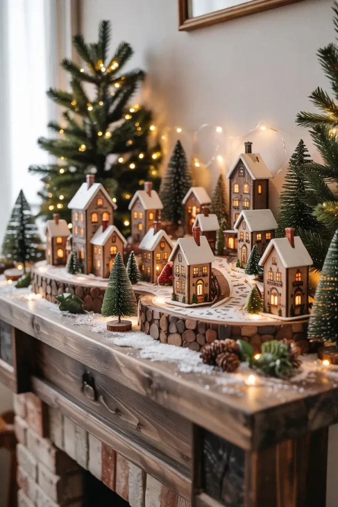 DIY Wooden Village Scene
