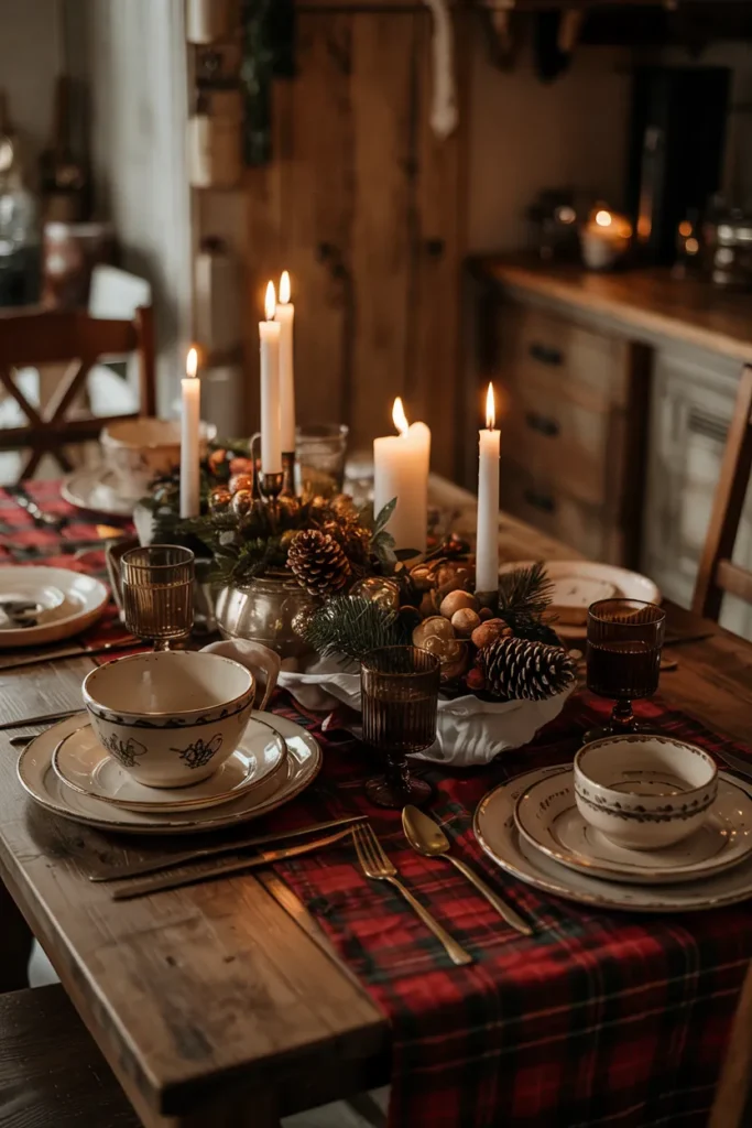 Feature a Farmhouse Christmas Table Setting
