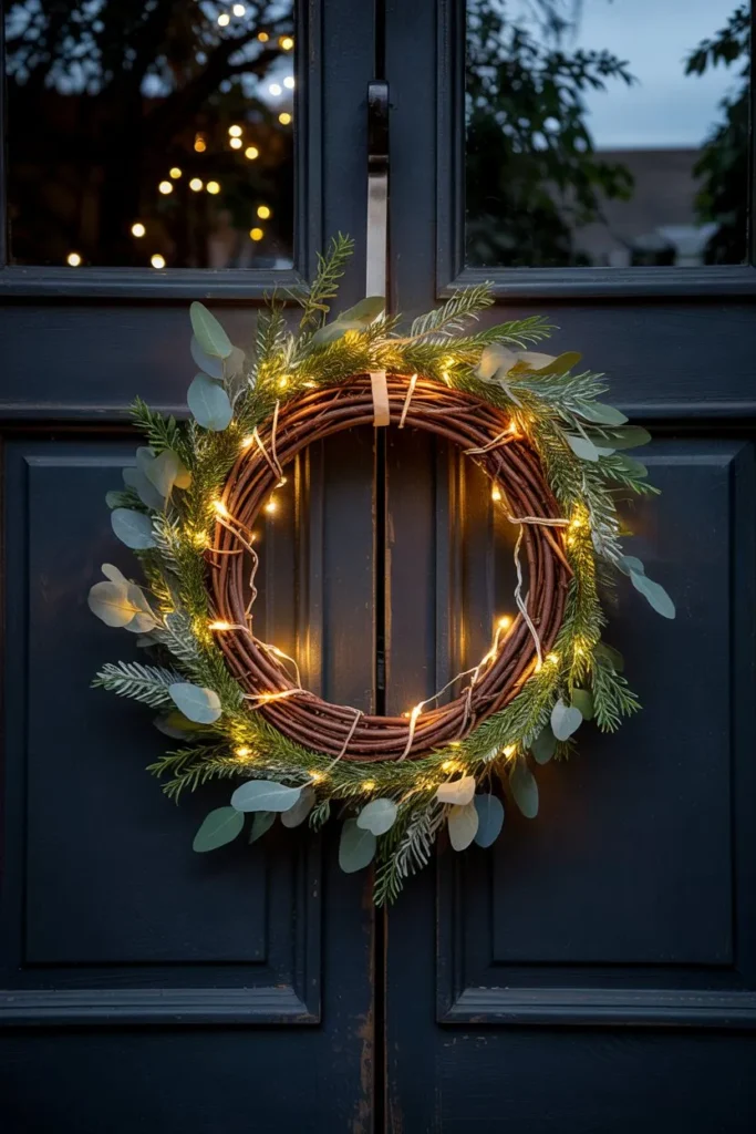 Grapevine Wreath with Fairy Lights