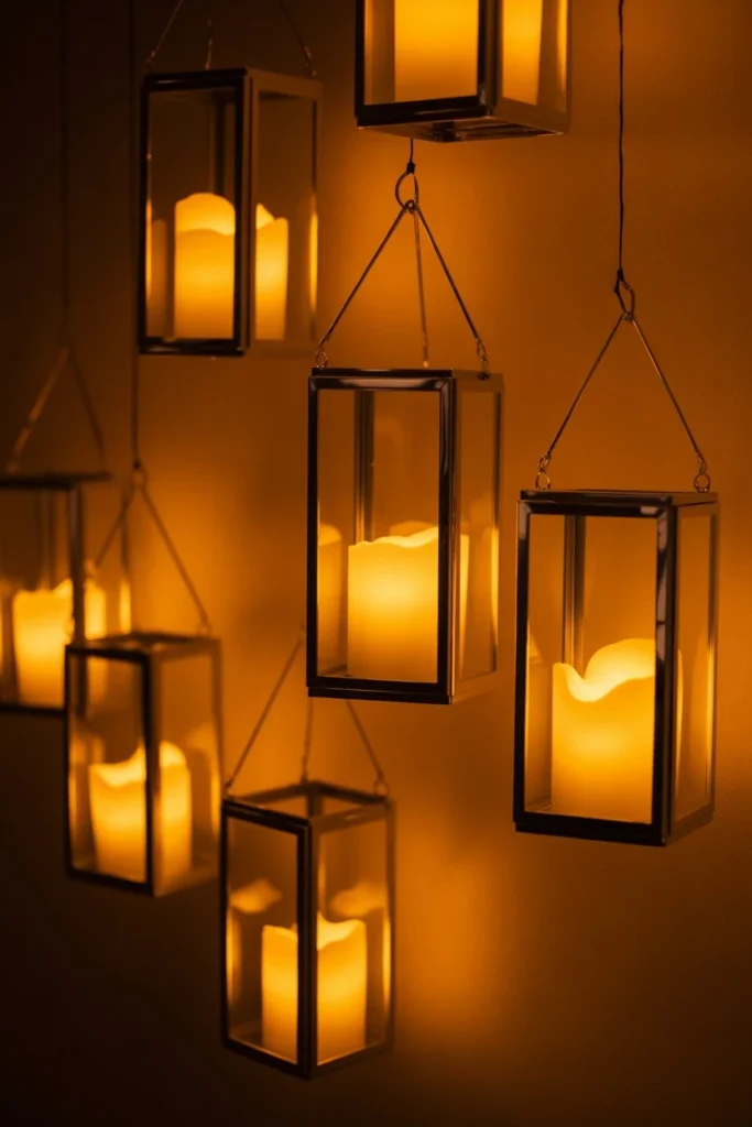 Hanging Lantern Wall Display
