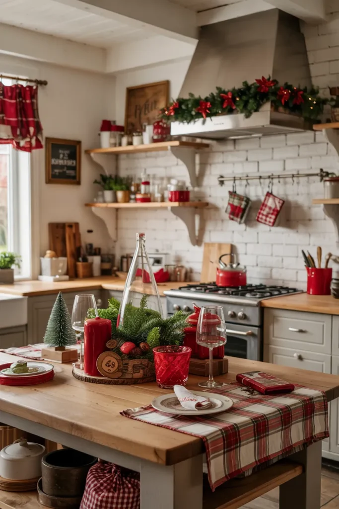 Incorporate Farmhouse-Themed Christmas Linens