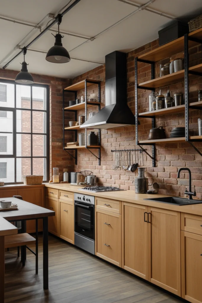 Industrial Oak Kitchen Style