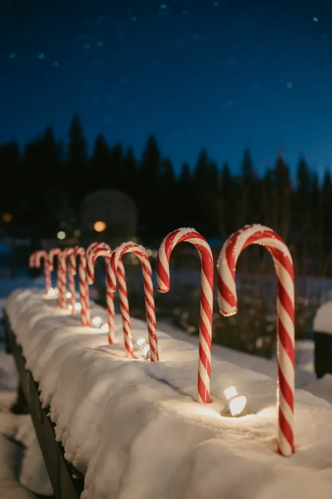 Lighted Candy Cane Pathway
