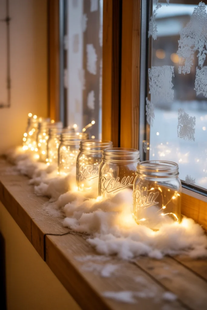 Mason Jar Window Lanterns