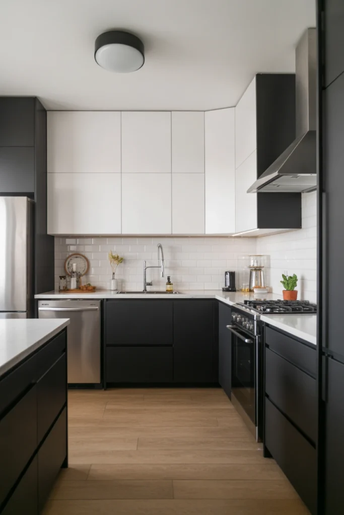 Matte Black & White Chic