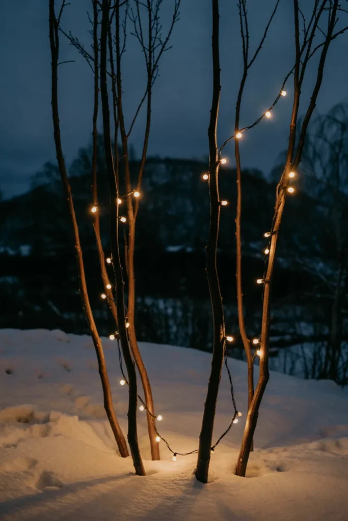 Minimalist White Light Branches