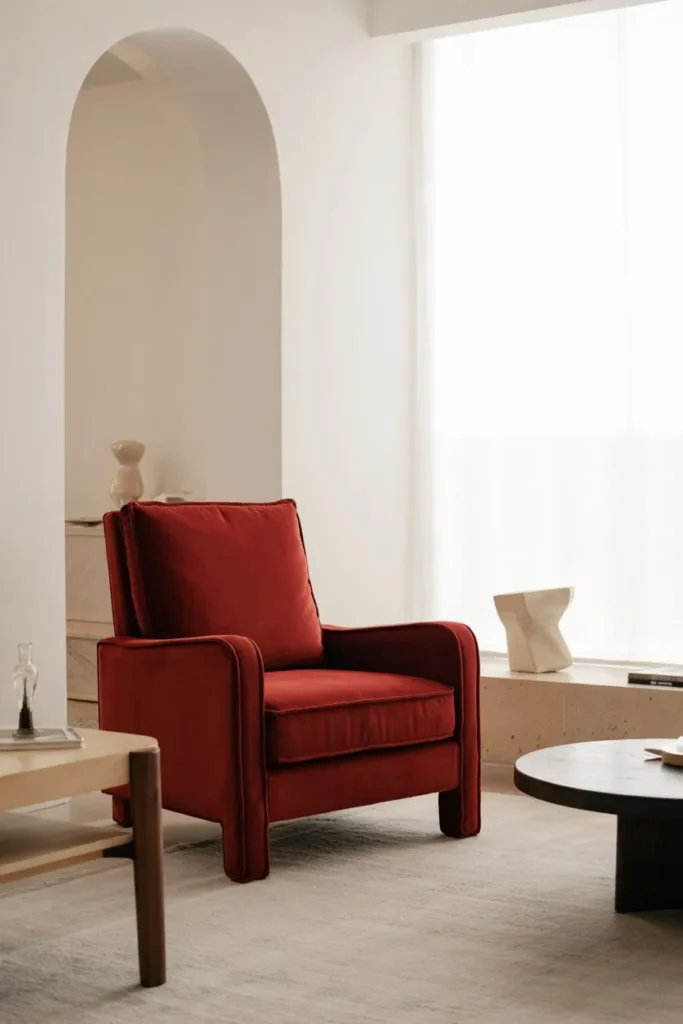 Modern Minimal Red Accents