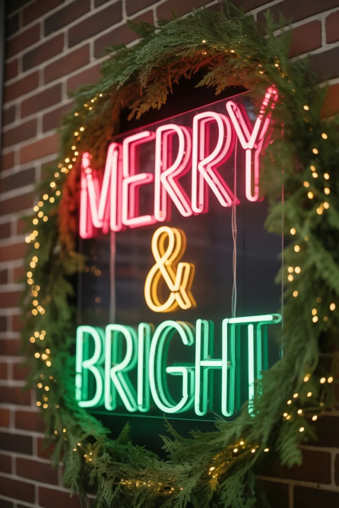 Neon Christmas Sign Lights