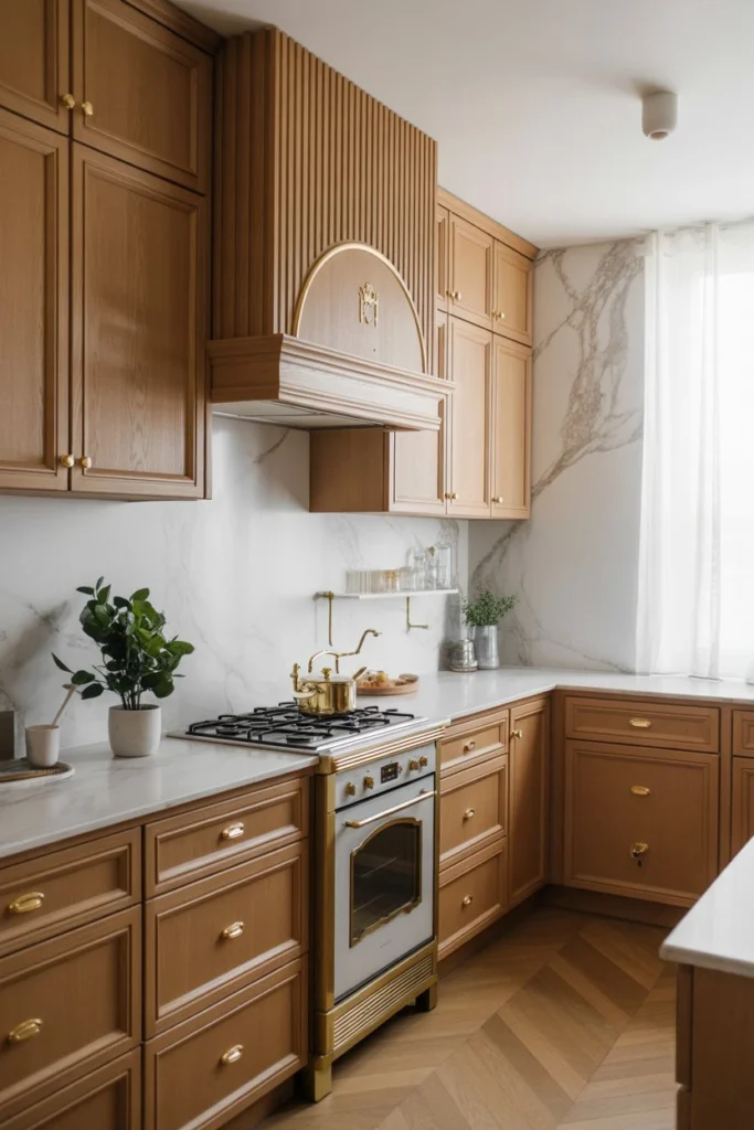 Oak and Marble Luxury Combination