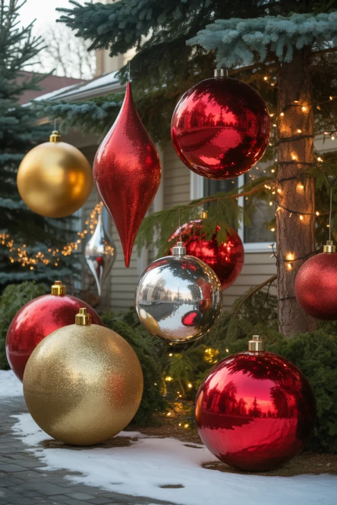 Oversized Ornaments for the Yard