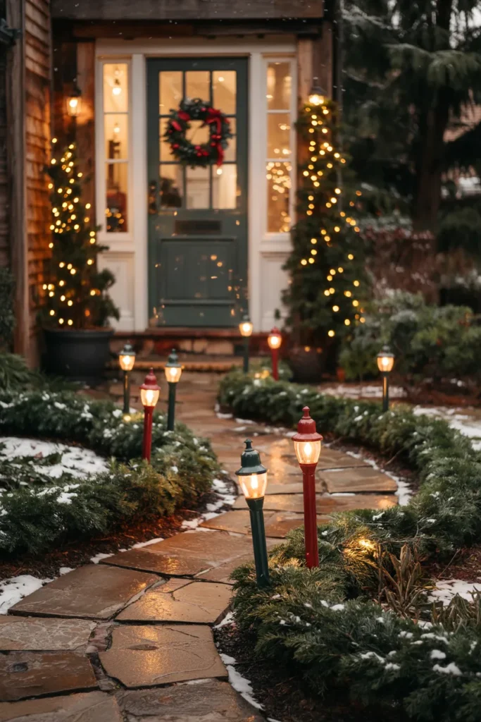 Red and Green Pathway Lights