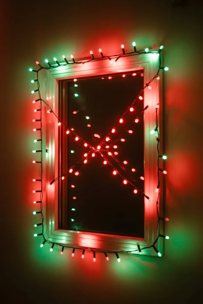 Red and Green String Light Patterns