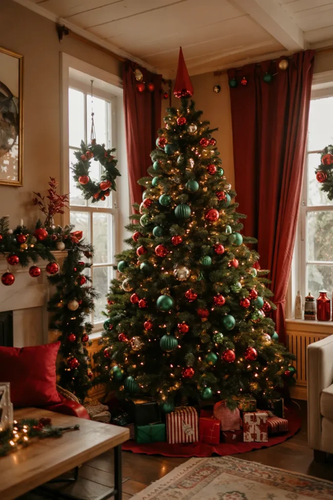 Red and Green Traditional Look