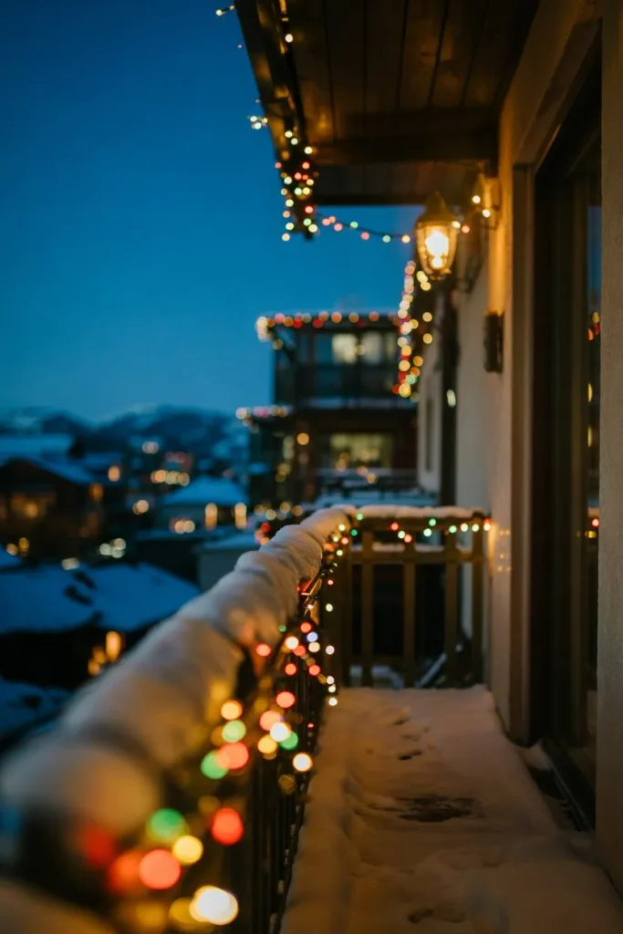 Red and White Balcony Railings