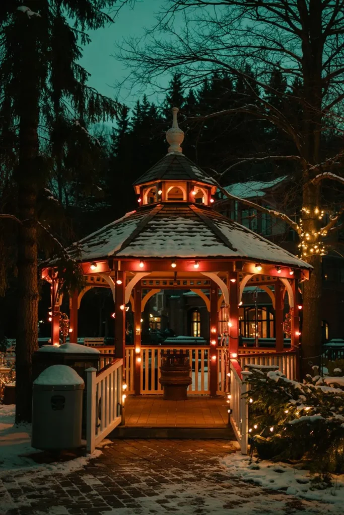 Red and White Gazebo Glow