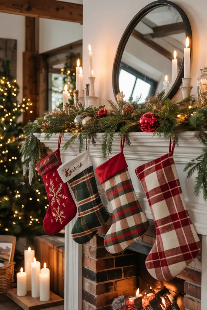Rustic Farmhouse Stocking Display