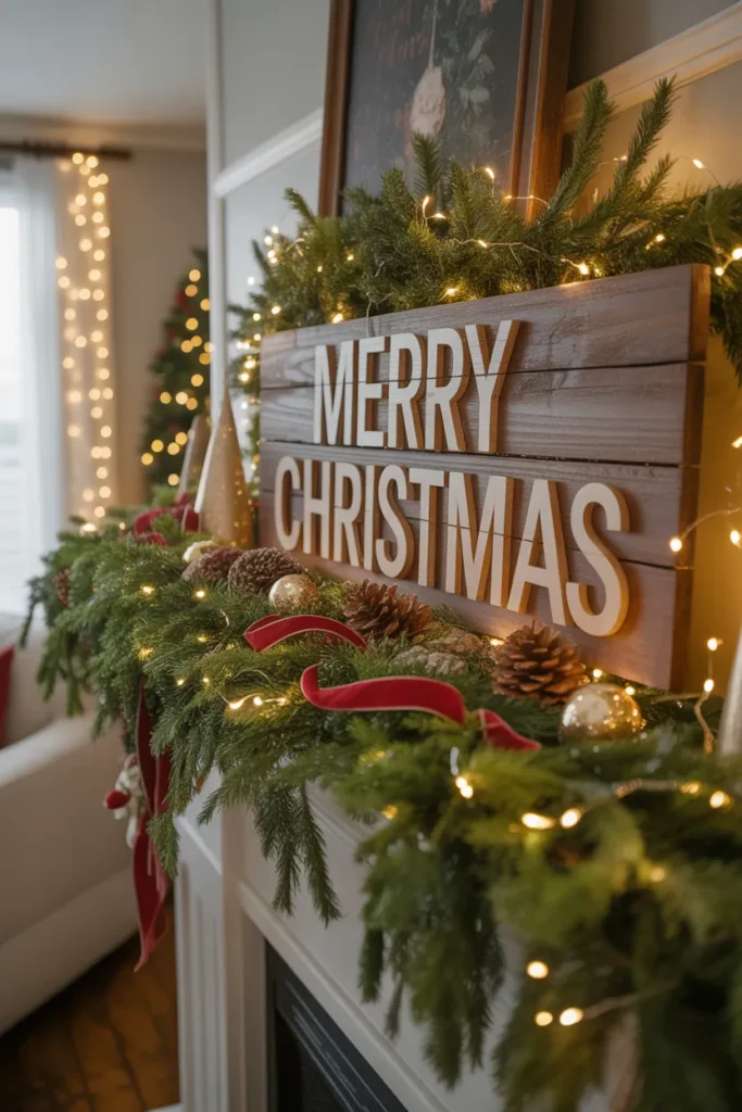 Rustic Wooden Sign Centerpiece