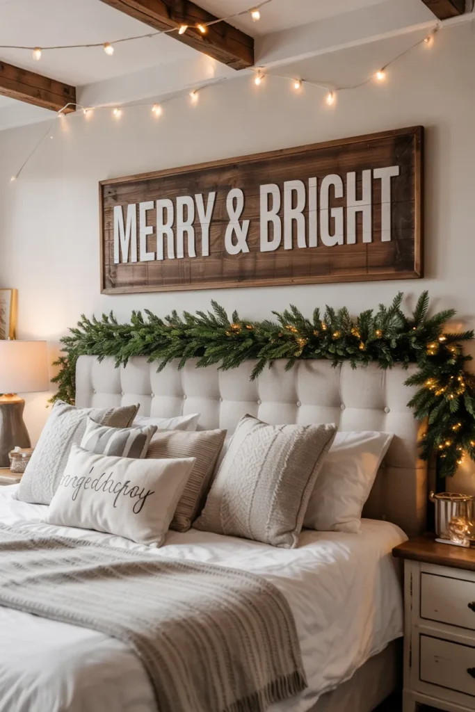 Rustic Wooden Sign with Holiday Quote