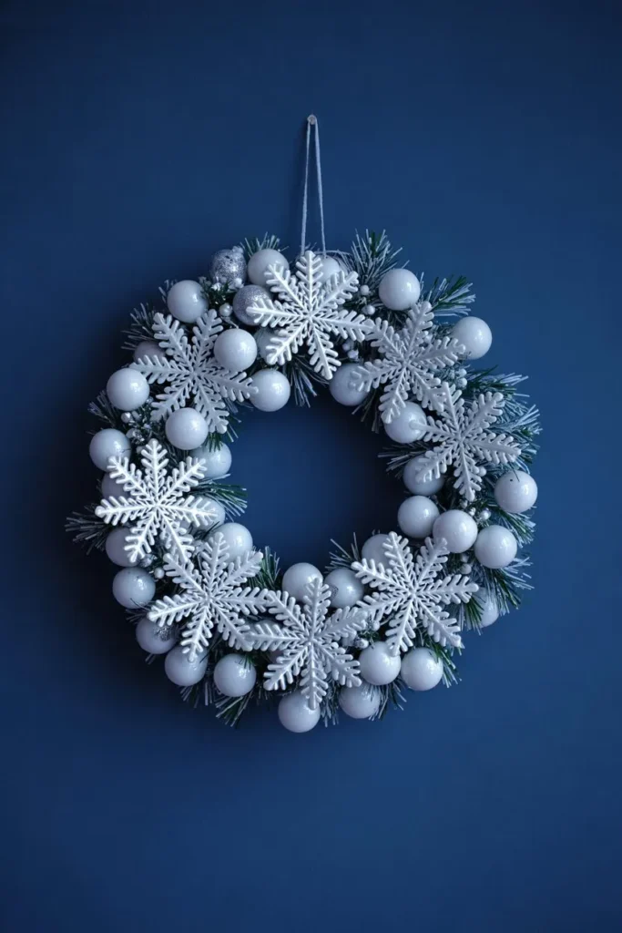 Snowflake Ornament Wreath