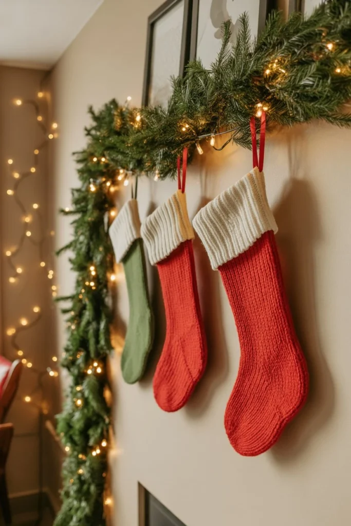 Stockings on Hooks or Shelves