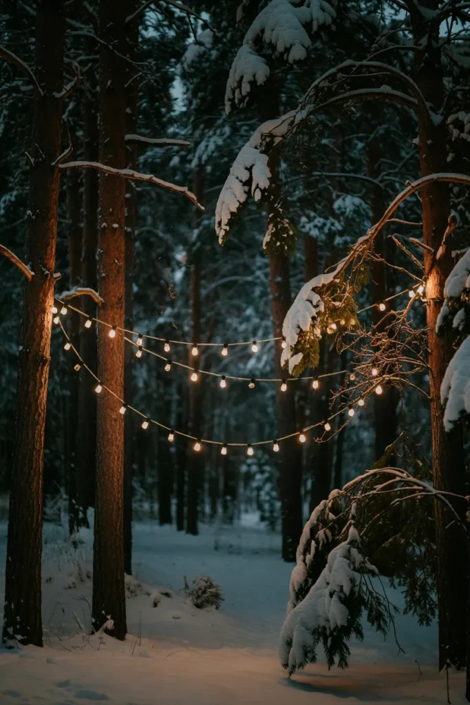Twinkling Icicle Light Trees