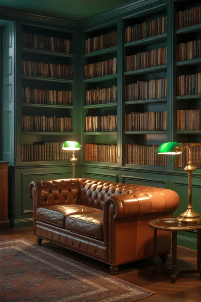 Classic Library-Inspired Lounge