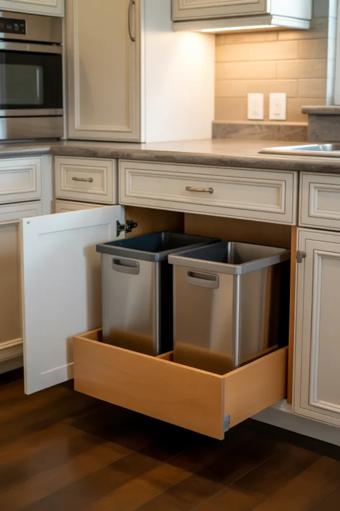 Pull-Out Trash and Recycling Bins
