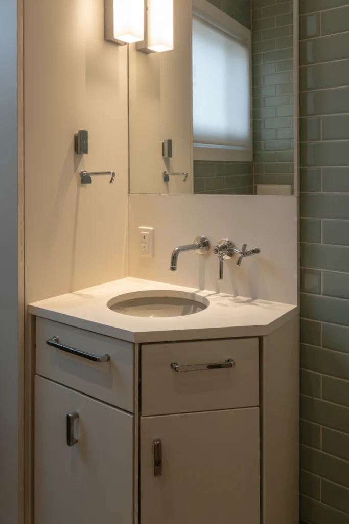 Corner Vanity Cabinets for Space Optimization
