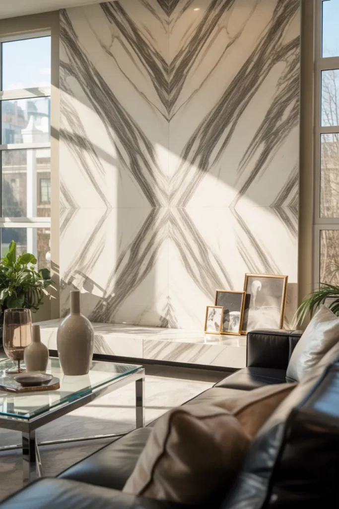 Marble-Look Accent Wall