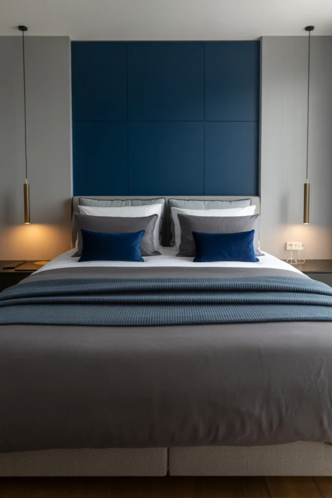 Gray and Navy Blue Contrast