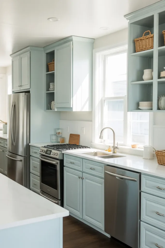 Light Gray and Pale Blue