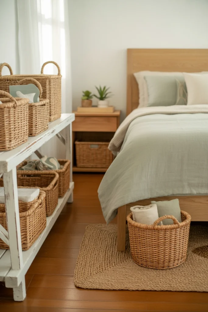 Seagrass or Wicker Storage Baskets