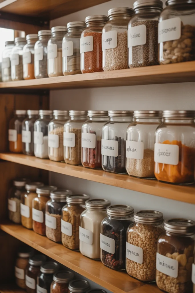 Use Glass Jars for Dry Goods