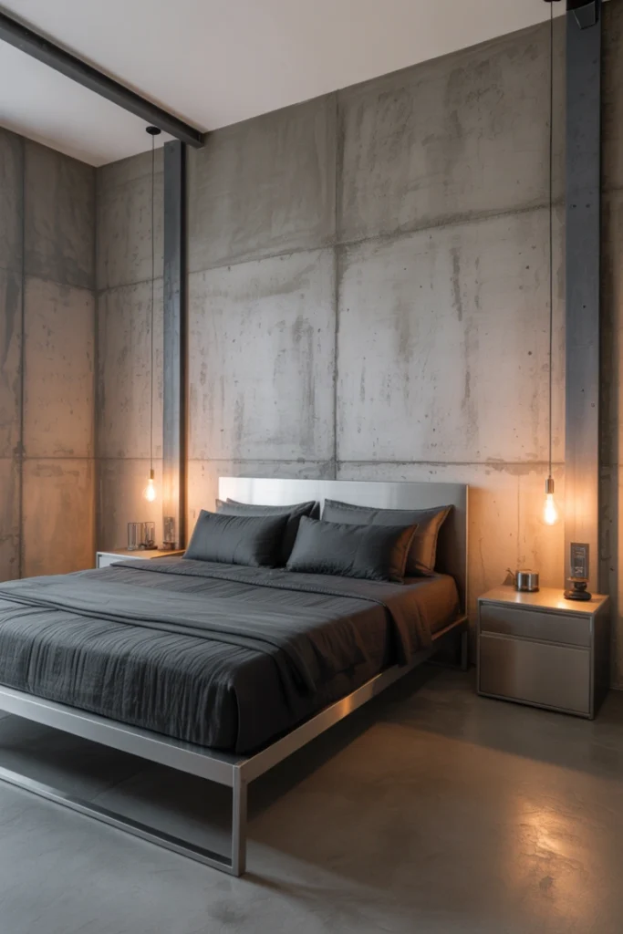 Industrial Gray Bedroom Style