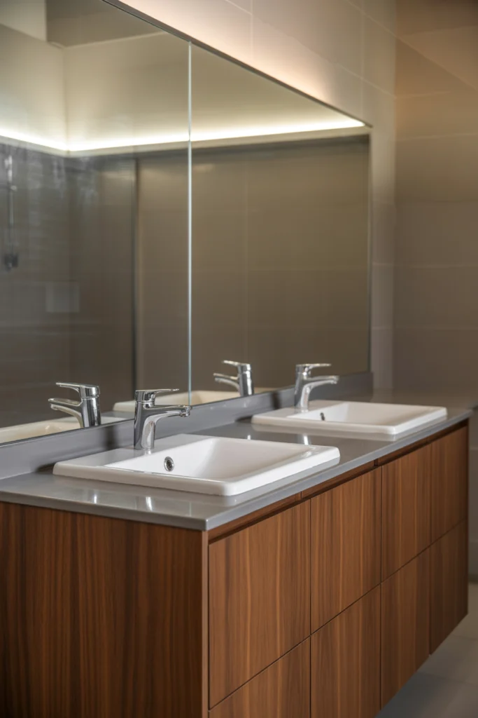 Wall-to-Wall Vanity Cabinets for Maximum Storage