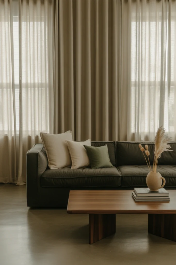 Add Curtains for Height and Warmth