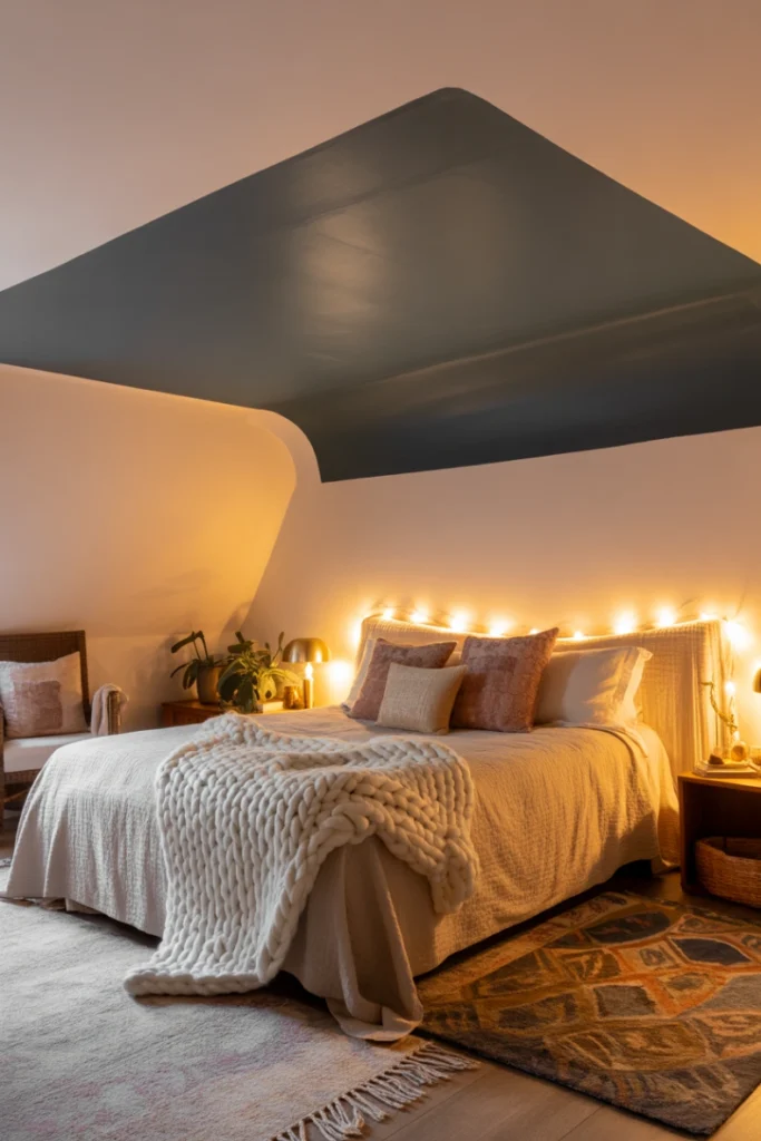 Gray Accent Ceiling for Subtle Drama