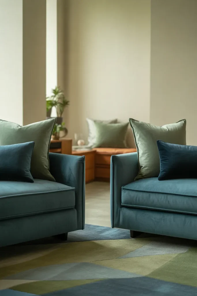 Teal Accent Chairs for Color Balance